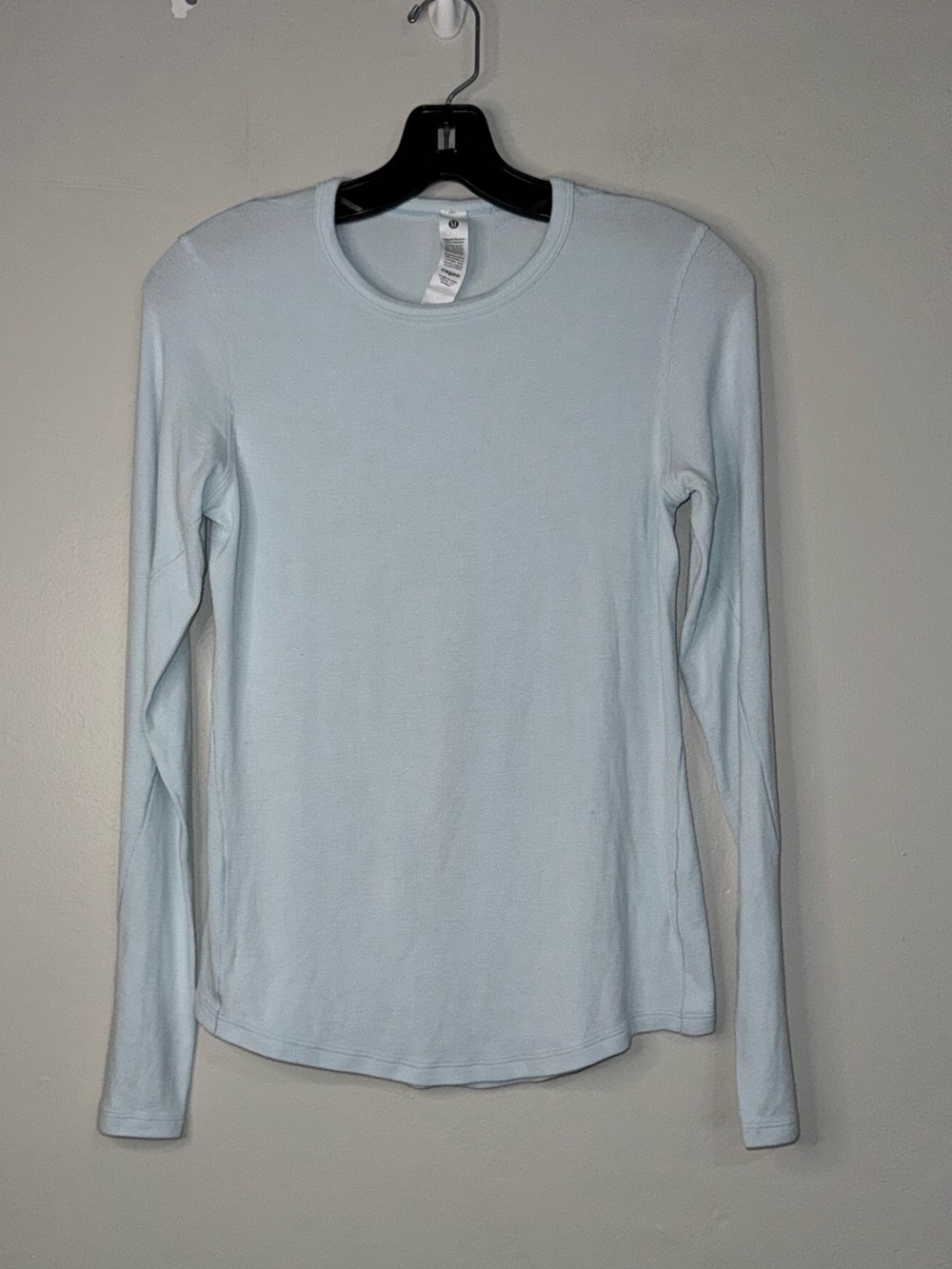 lululemon Hold Tight Long-Sleeve Crewneck Shirt Top - Pale Blue